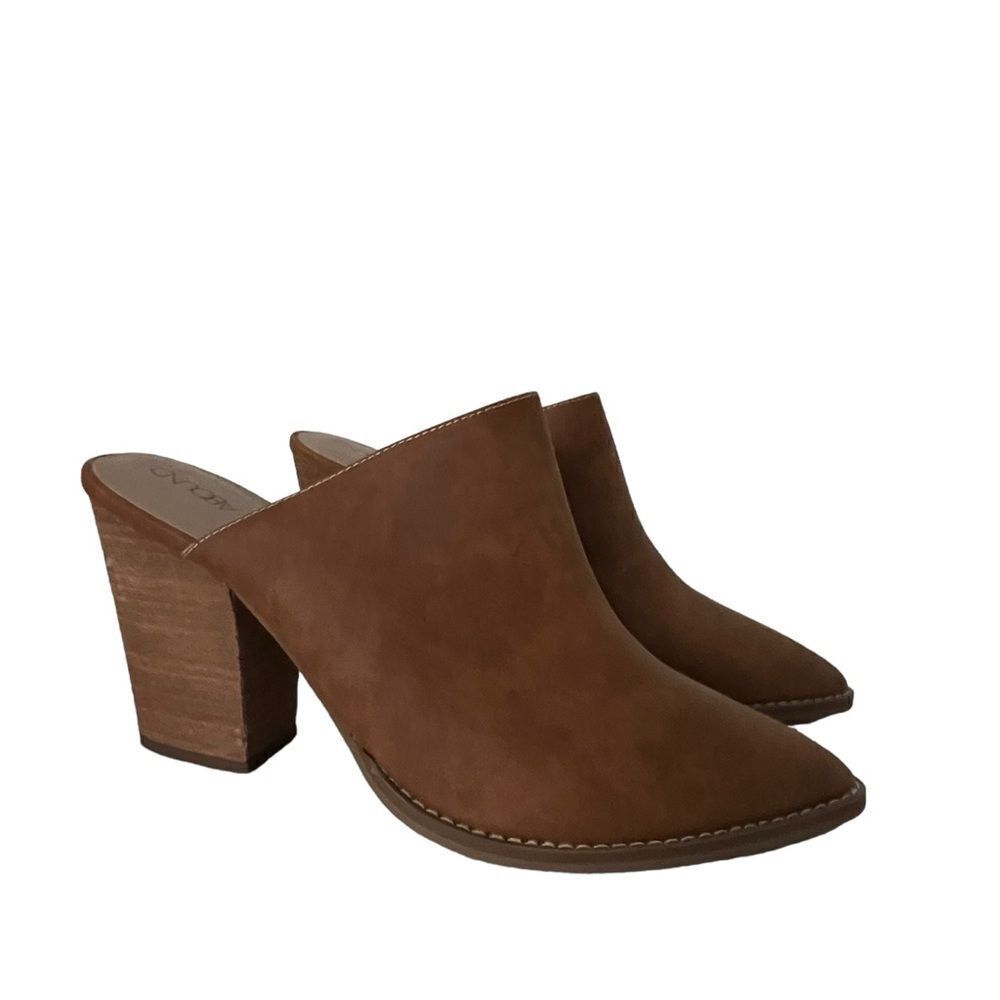 Abound Brown Block Heel Slip on Mules